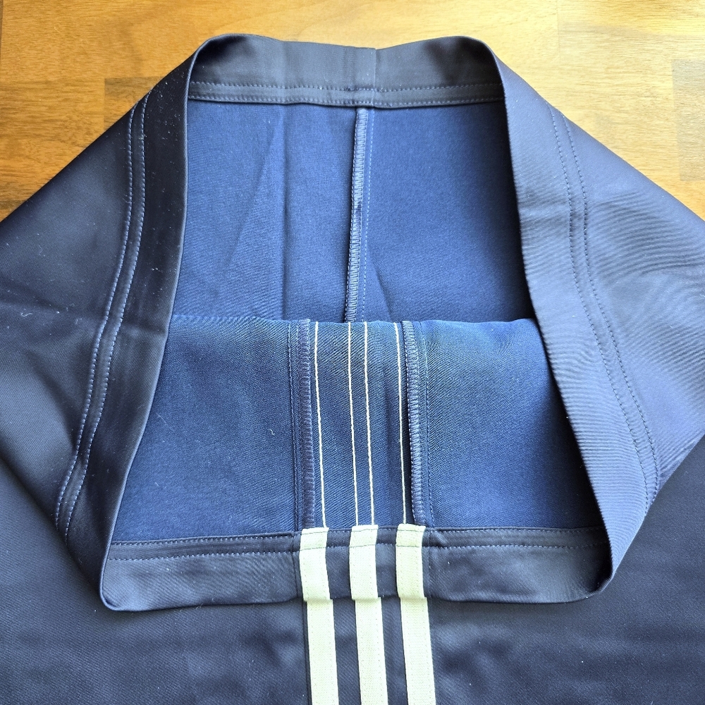 Adidas Adicolor Satin Wide-Leg Track Pants - NWT Night Indigo Size 6 - Picture 15 of 15